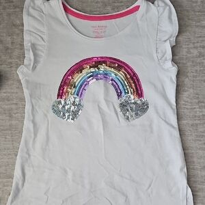 Isaac Mizrahi White Girls Rainbow Top